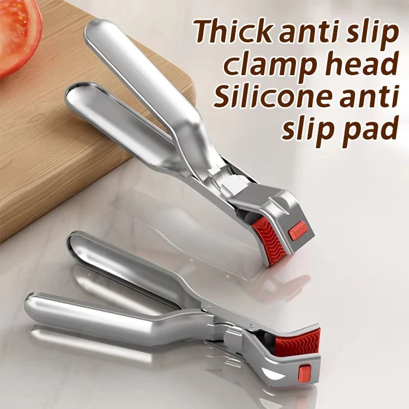 Durable Hot Bowl Holder Dish Clamp Pot Pan Gripper Clip Air Fryer Dish Plate Retriever Tongs Kitchen Supplies
