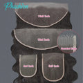 Phashion  HD 13x6 13x4 Lace Frontal Straight Pre Plucked 4X4 5x5 6x6 Swiss Full Body Closure Only Natural Black 100% Human Hair