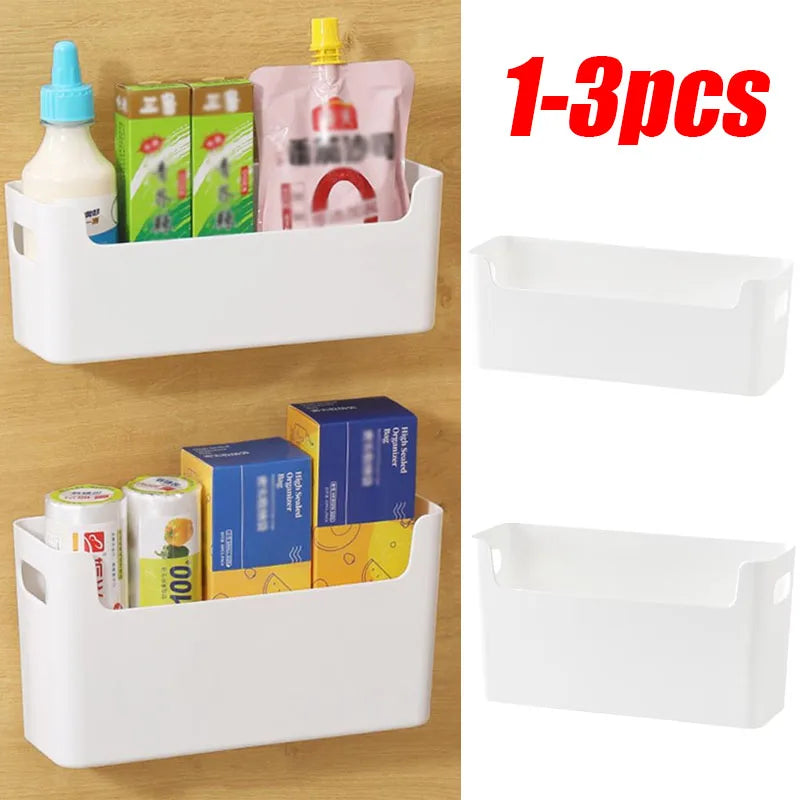 Kitchen Interior Wall Shelves Non Perforated Cling Film Rack Spice Organizer Cabinet Storage Solution for Kitchen Accessories