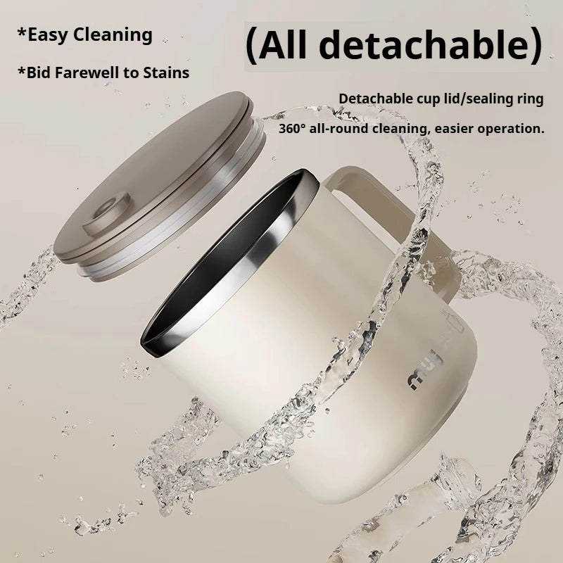 400ML Leak Proof Drinking Cup Stainless Steel Coffee Cup With Lid Drinkware Double Wall Water Bottle Thermal Cup Milk Coffee Mug