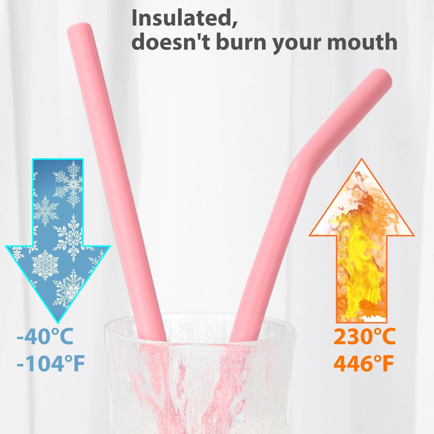 Reusable Colorful Silicone Straws Safe Scratch-Resistant & Heat-Resistant Bubble Tea Straw Cup Accessories