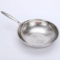 JUSTINLAU 32/34cm Frying Pan Wok Stainless Steel Non-stick Frying Pan Titanium Spray Fish Scale Hammer Pattern Kitchen Cookware