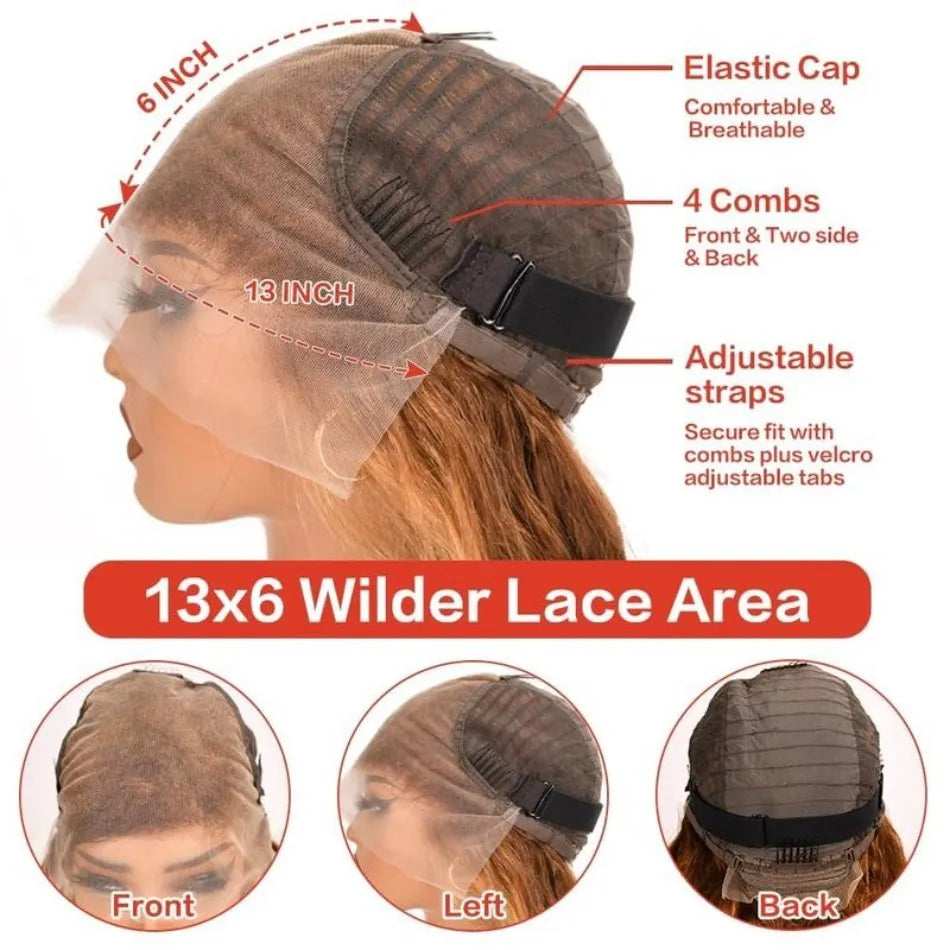 P427 Highlight Wig Human Hair Hd Lace Wig 13X6 Human Hair Deep Wave Frontal Wig Curly P1B30 Lace Front Wig Brazilian 250 Density