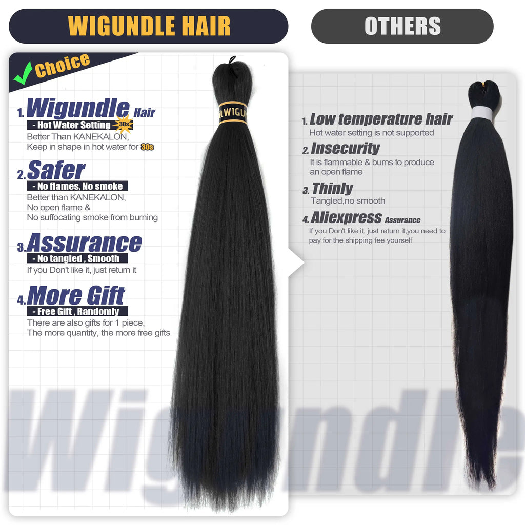Easy Braids Hair Extensions for Women Box Twist Crochet Hair EZ Pre stretched Braiding Hair Flame Retardant Synthetic Wigundle