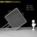 Nonstick Stainless Steel 304 Food Grade FOLDING Square BBQ Net Mesh Barbecue Grill Basket with Handle for Fish Wings Vegetable
