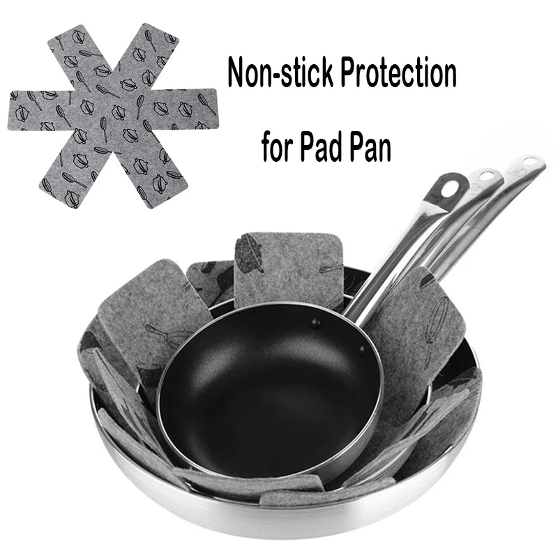 Non-stick 1/3 pcs Protect Cookware Surfaces Pan Pad to Prevent Scratching Separate and Protect Surfaces for Insulation Cookware