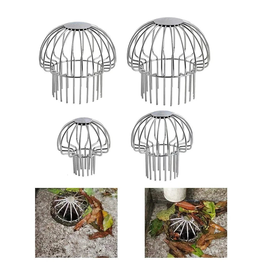 Floor Drain Leaf Guard Stainless Gutter Leaf Guard Mesh Cover Drainage Clog Prevention Drainage Pipe Network Cover Floor Drain