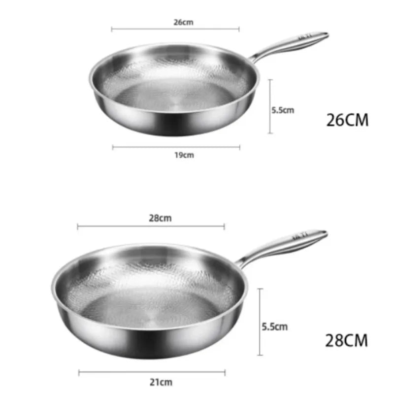 KEMORELA Pure Titanium Cookware Is Scratch-resistant and Non-stick, Heats Evenly and Is Suitable for Cooking and Heating Quickly