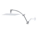 All Metal 16'' Shower Head Extension Arm Solid Brass Flexible Height & Angle Adjustable Shower Arm Extender with Lock Joint, Uni