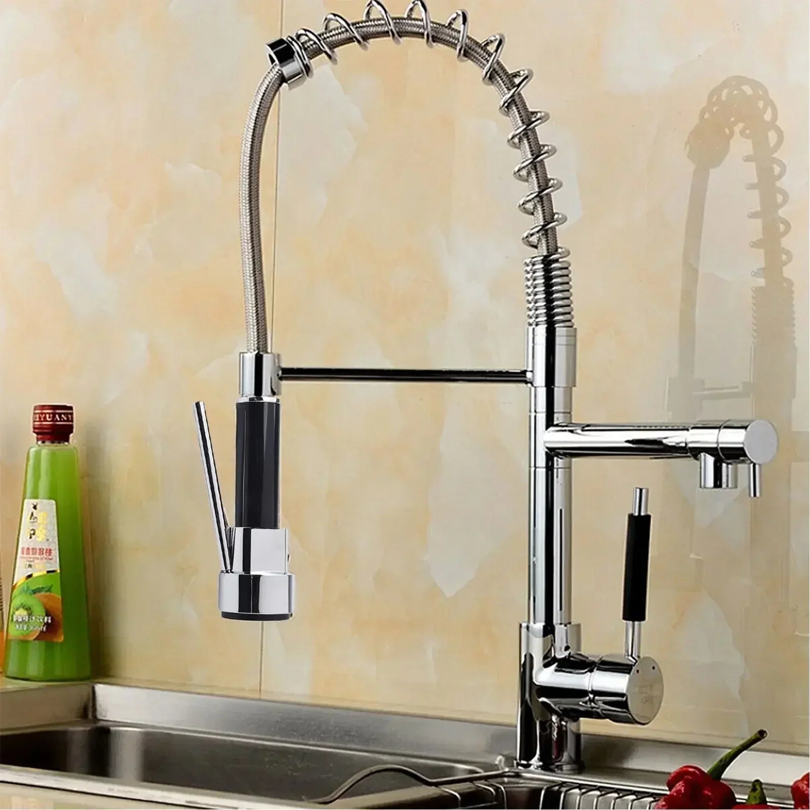 Kitchen Faucet Nozzle Pull-type Shower Head High Pressure Nozzle Splash-proof Sprinkler Replacement Tap Bathroom Accessories