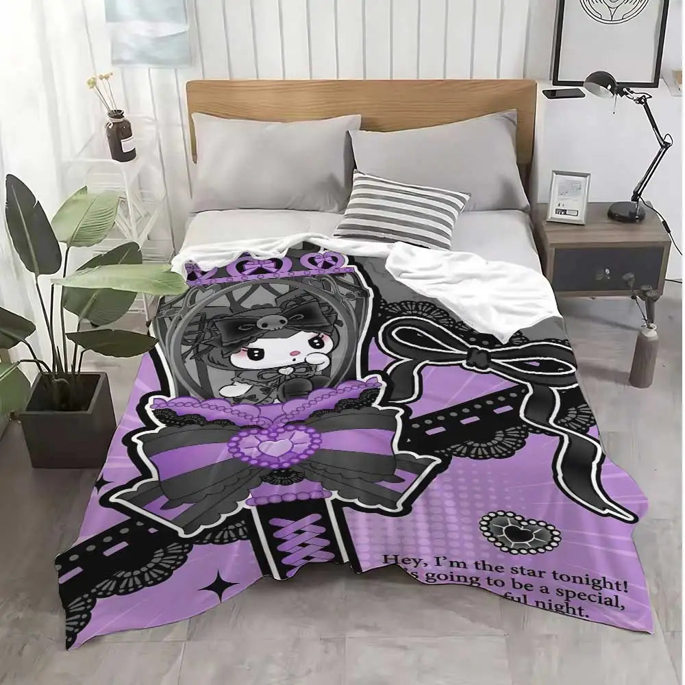 Kawaii Magic Kuromis Cute Throw Blanket Luxury Sofa Blankets & Throws Fluffy Plaid Home Interior Knee Soft Nap King Size Bed &