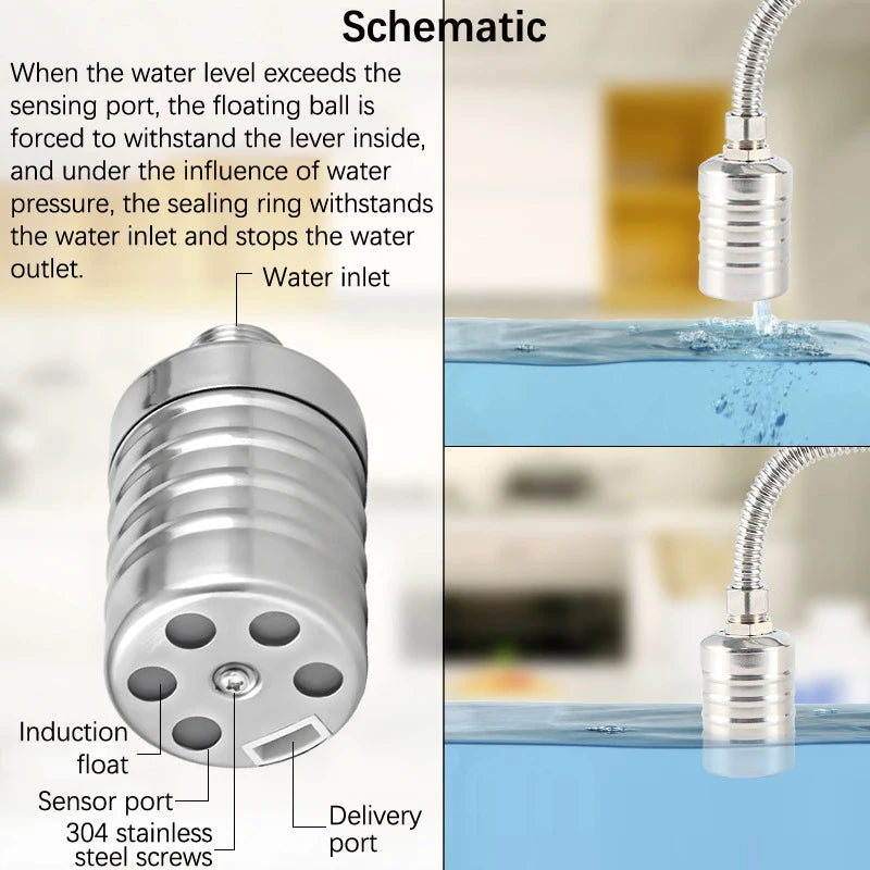 304 Stainless Steel Fully Automatic Water Level Control Float Valve,Auto Shut Off Float Valve for Water Tank
