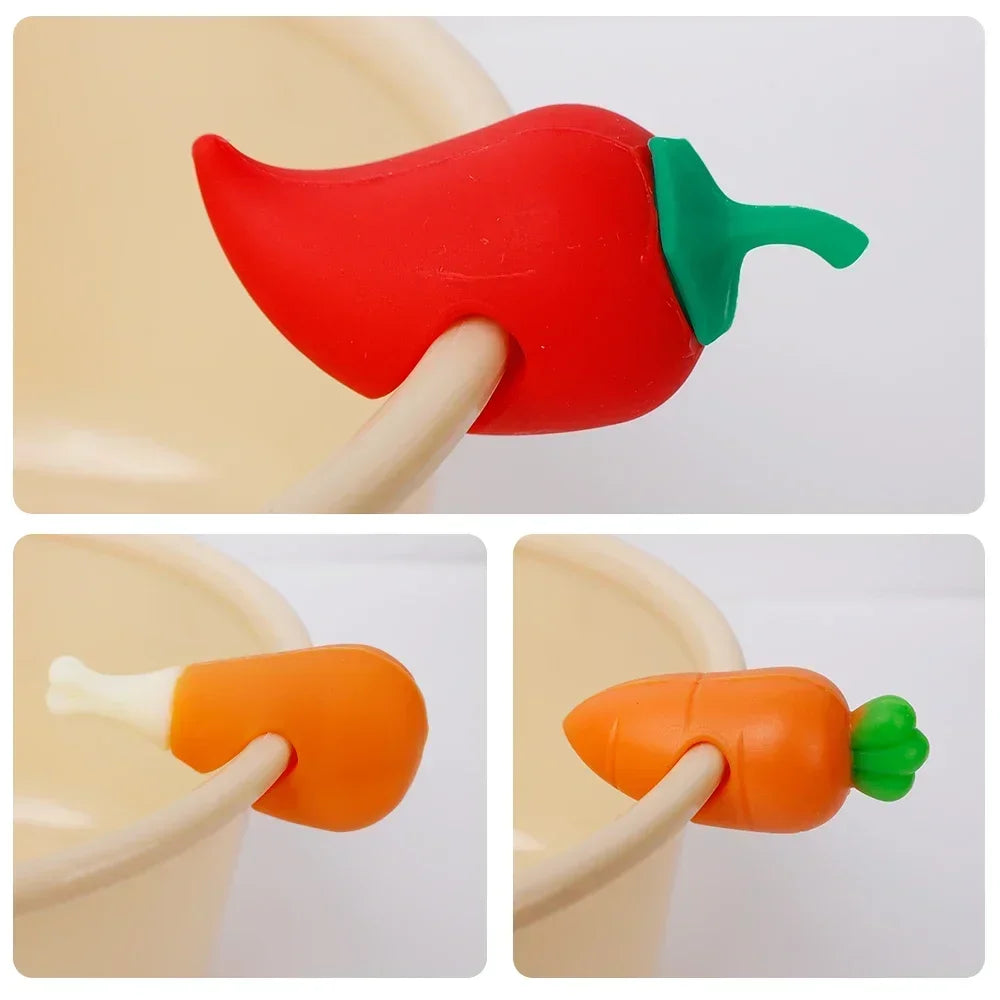 1/3Pcs Silicone Splash-Proof Pot Lid Holder Heat-Resistant Overflow Plug Lifter Creative and Durable Special Kitchen Tool