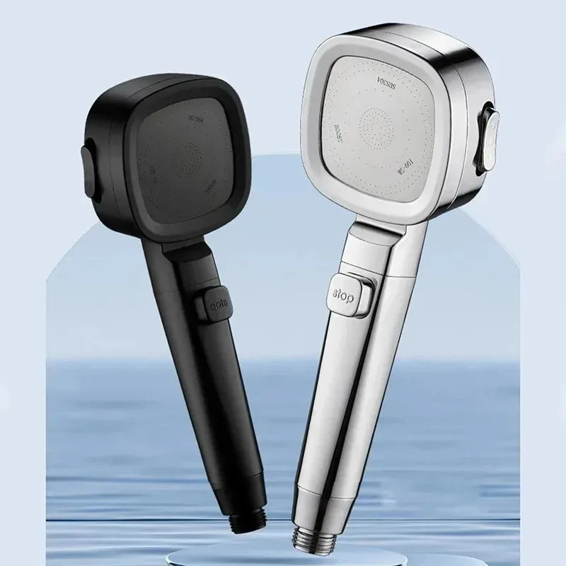 3 Modes Adjustable One-Key Stop Water Shower Heads High Pressure Water Saving Shower Heads High Quality Bathroom Showers