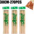 15/20/25/30cm Bamboo Skewer Sticks Food Grade Bamboo Stick for Kitchen Barbecue Fruit Fried Disposable Nature Wood Long Stick
