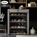 Black Multi-Functional 5/8/10-Tier Shoe Organizer - Durable Plastic Construction, Easy Assembly, Shoe Storage