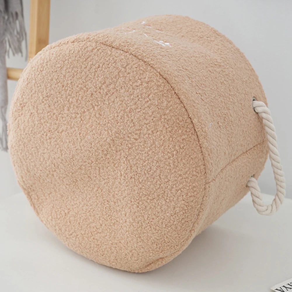 Plush Dog Toy Basket Foldable Storage Dog Toy Box with Comfortable Handle Suitable for Storing Pet Toy Accessories