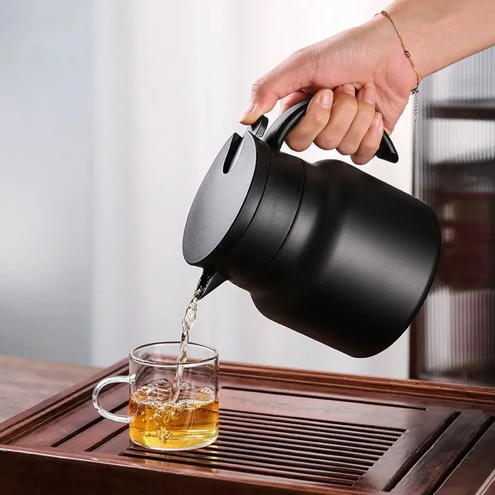 Stainless steel stewed teapot household large capacity with tea insulation kettle outdoor tea kettle coffee pot