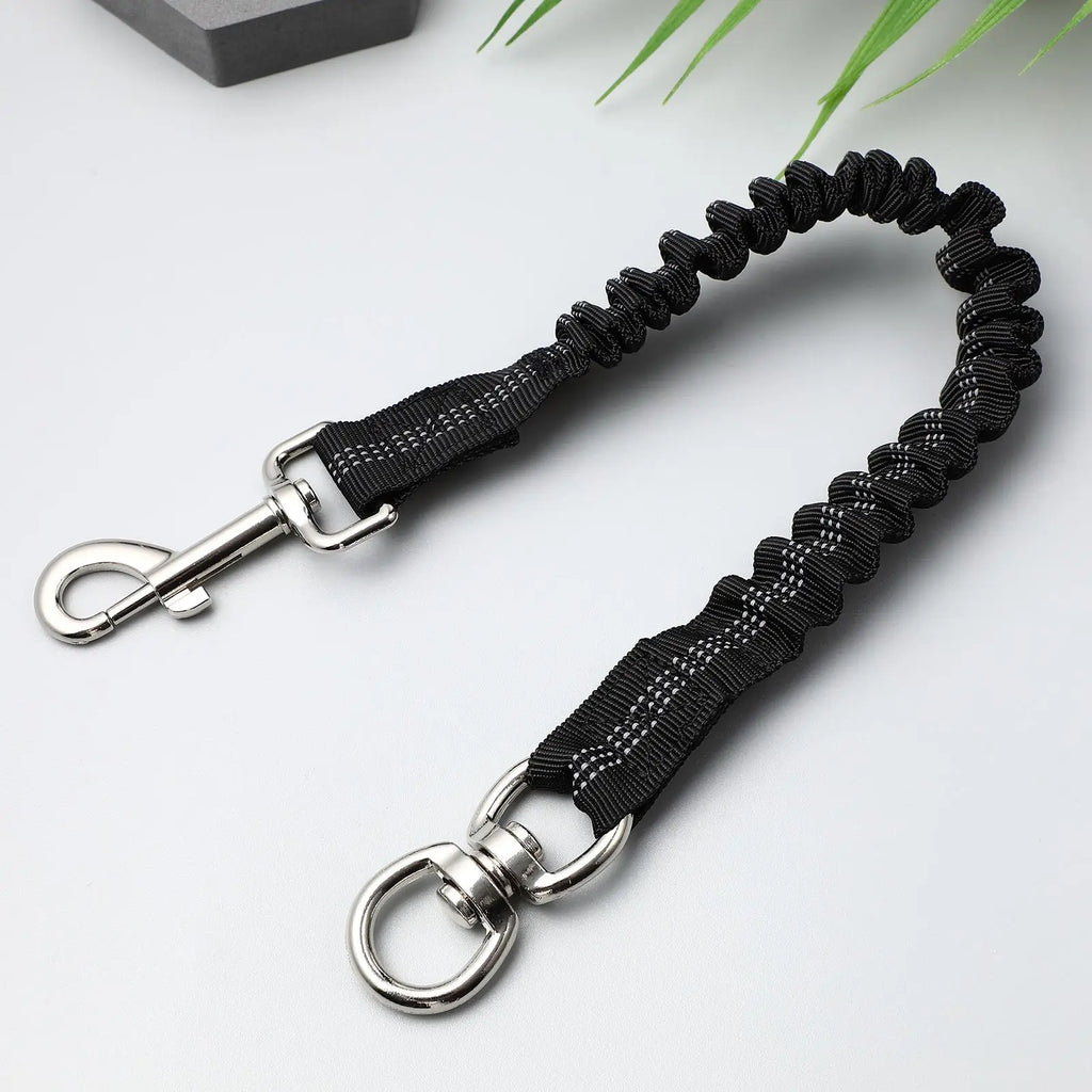 Reflective Nylon Dog Extension Leash Heavy Duty Elastic Walking Running Extend Rope Lead for Small and Medium Dogs