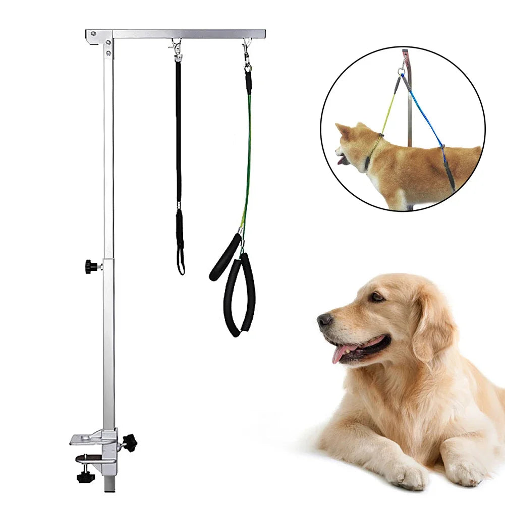 Foldable Grooming Bracket Adjustable Stainless Steel Suspender Grooming Table Arm Support Dog Cat Holder Desk Pet Accessories