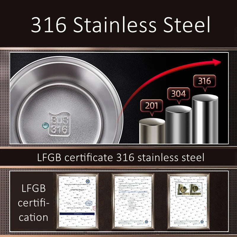 Office 420ml LFGB Certification Pure 316 Stainless Steel Mug Heat Insulation Water Cup Ultra Hard Fall Resistant Milk Mark Cup