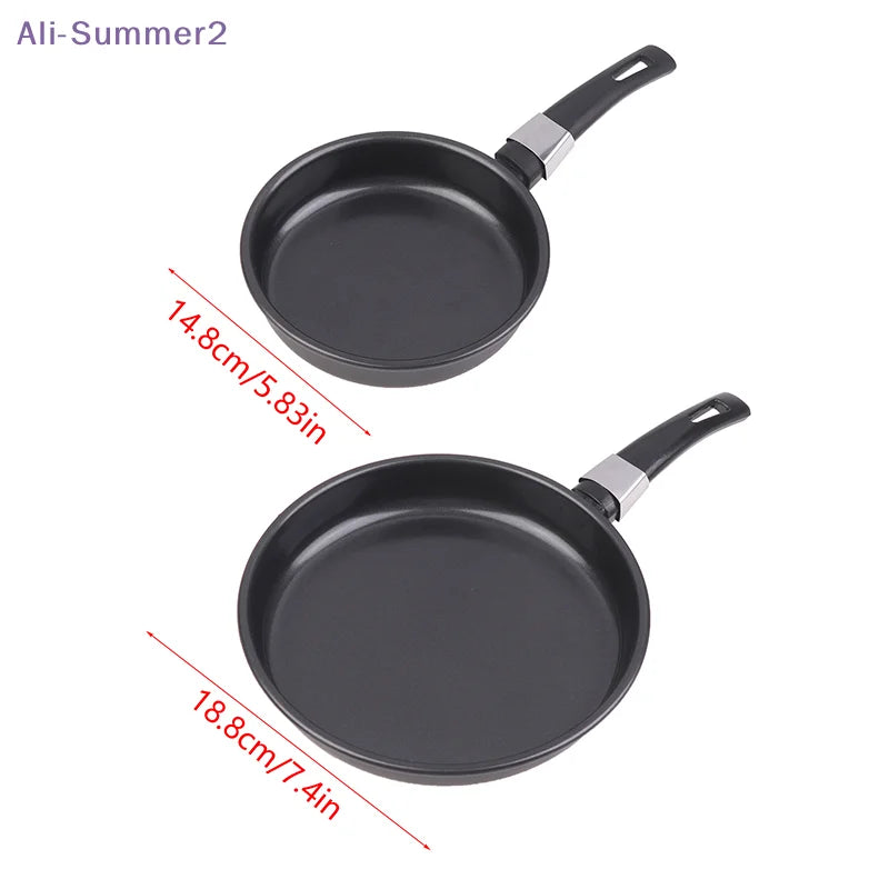 {Summer2} {Summer2} Mini Frying Pan Non-Stick Thickened Stainless Steel Frypan Pot Fried Eggs Saucepan Gas For Kitchen Cookware