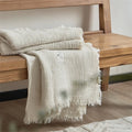 Maillard 100% Cotton Blankets Six Layers Of Gauze Sofa Cover Blanket With Tassel Soft Office Nap Decorative Bed Muslin Blanket