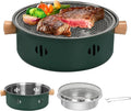 Portable Charcoal Barbecue Grill, 1pc Mini BBQ Grill Multifunctional Charcoal Grill Smokeless Round Tabletop Charcoal Grill