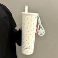 750ML Thermos Bottle with Straw 304 Stainless Steel Coffee Cup Vacuum Flask Thermos Water Bottle Tea Leak-proof Thermos Mug