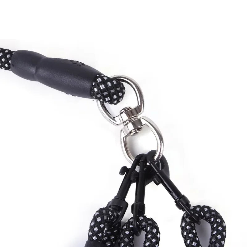 Dog Harness Leash Collar Small Puppy Accessories Pet Traction Wear-resistant Multi-head Dog Leash One-to-two Traction Rope