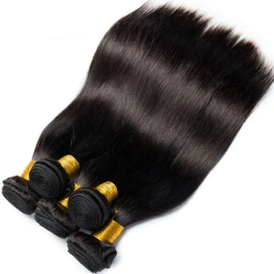 Silkwave Bone Straight Human Hair Bundles 100% 28 30 Inch Remy Brazilian Silky Hair 3/4 pieces Human Hair Extensions Virgin Hair