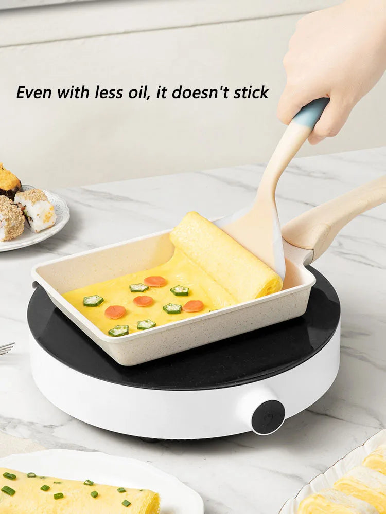 COOKER KING Tamagoyaki Non Stick Frying Pan For Steak And Eggs Breakfast Pot Gas Induction Cooker Universal Kitchen Cookware