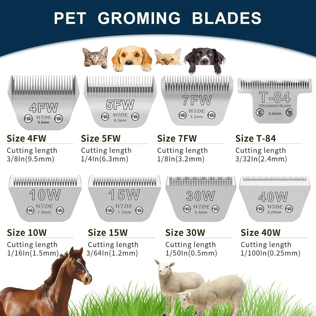 Professional Pet Dog Cat Grooming Trimmer Detachable Ceramic Blade Compatible With most Andis,Oster A5,Wahl KM10 Series Clipper
