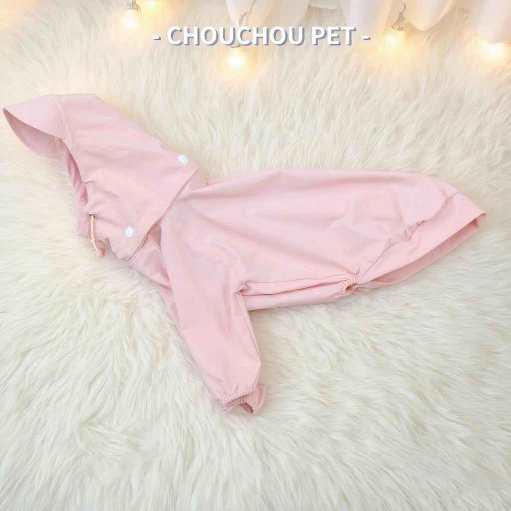 Italian Greyhound Whippet pet clothes for autumn outdoor sun protection, wind and rain protection with detachable hat for dog