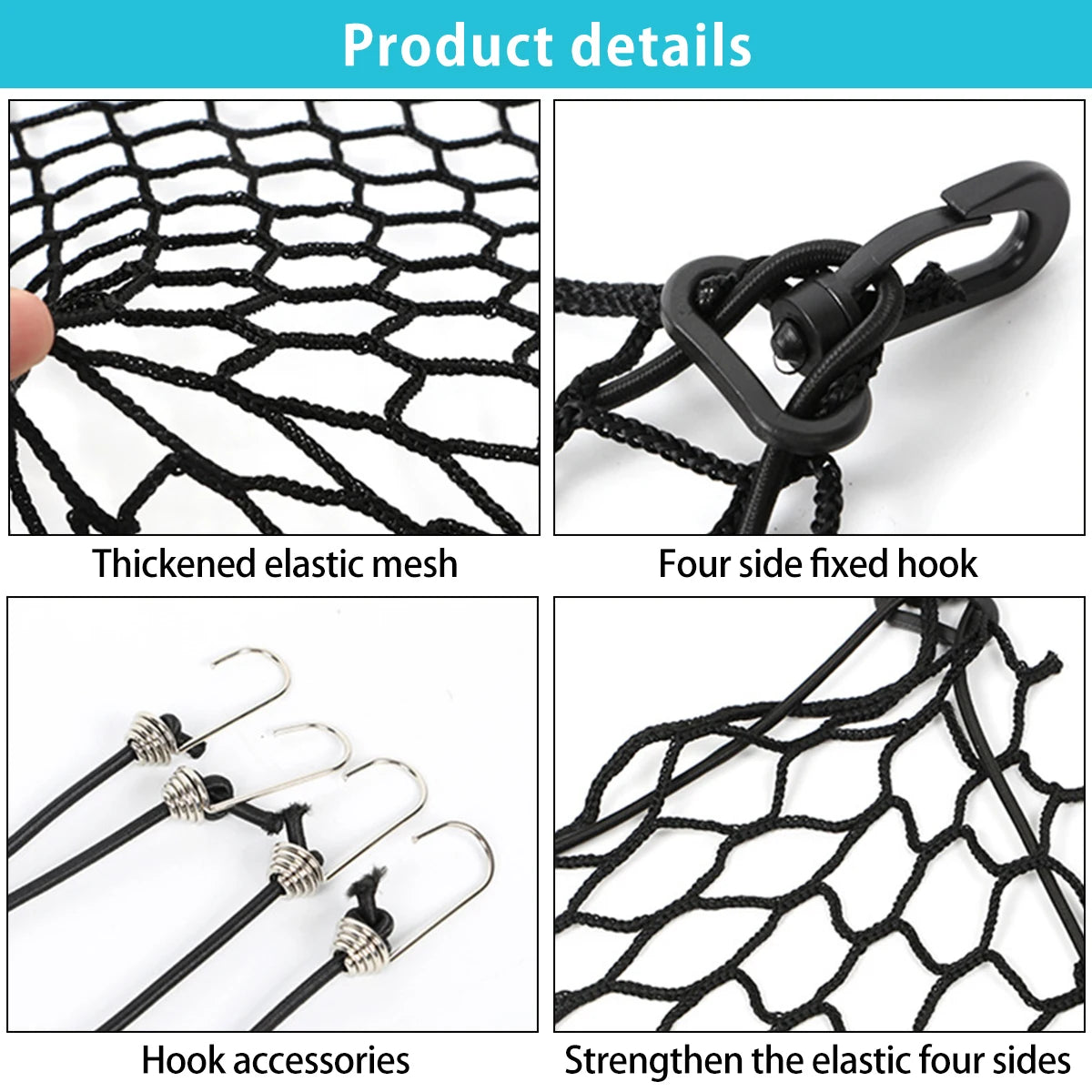Car Dog Barrier Net Dog Safety Barrier Nets Foldable Dogs Fence with Hooks Practical Universal Car Pet Isolation Vehicle Barrier