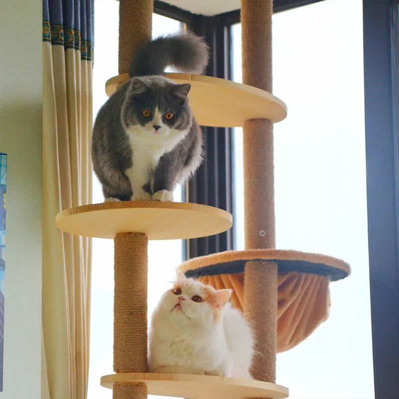 PVC Cat Scratching Post for Cat Tree DIY Cat Climbing Frame Replacement Post Sisal Rope Entangle Kitten Toy Scratch Furniture