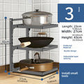 Kitchen Sink Storage Rack Multi-Layer Cooker Storage Rack for Home Stovetop Cabinets Adjustable Pot Rack Pantry Storage