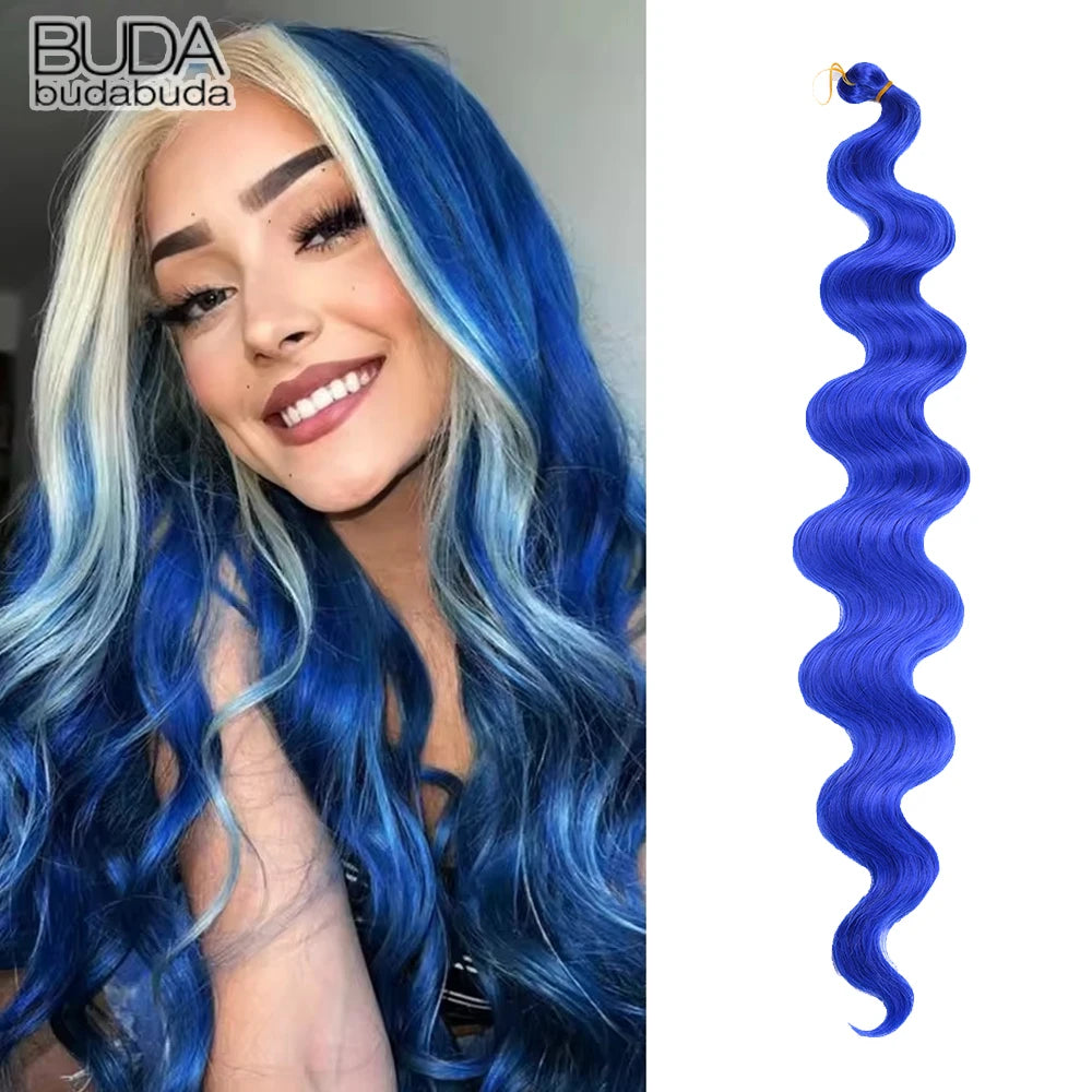 Long Deep Wave Braiding Hair 28 Inch Ocean Wave Crochet Hair Synthetic Deep Curly Crochet Hair Extensions For Black Women