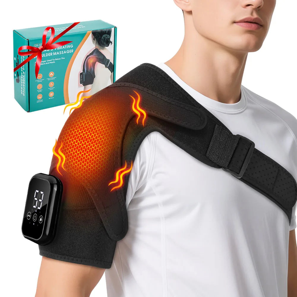 Electric Shoulder /Knee /Ankle/Wrist Massager Heating Pad Vibration Massage Support Belt Shoulder /Knee Thermal  Brace