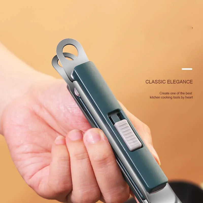 1pc 304 Food Tongs Cooking  Barbecue Meat Clip Cookware  Utility Tongs Stainless Steel Serving Clamp  Utensils for Kitchen