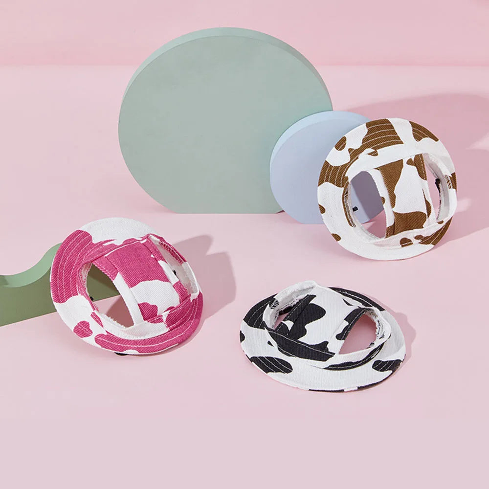 Canvas Dog Hat Summer Shade Breathable Cap for Dogs Puppy Cap Pet Bucket Hat Hat with Ear Holes Outdoor Travel Pet Accessories