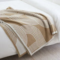 Nordic Geometric Knitted Blanket for Beds Modern Simplicity Sofa Cover Luxury Throw Blanket Home Decor Bed End Towel Soft Shawl