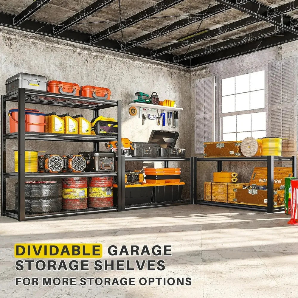 40" W Storage Shelves 2200LBS Garage Shelving Heavy Duty Metal Shelving Adjustable Metal Shelves Industrial 4 Tier, Customized