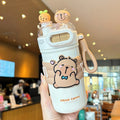 520ml Capybara Simplicity 316 Stainless Steel Vacuum Cup With Straw Strap Double Drink Portable Student Water Bottle