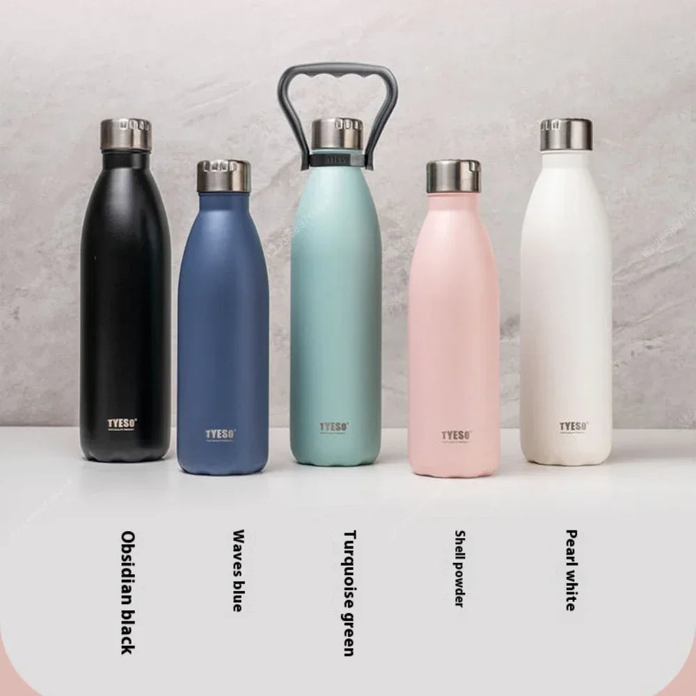 750/1000ML Tyeso Stainless Steel Cola Bottle Sports Kettle Keep Cold Thermal Cups Vacuum Tumbler Mug Bike Bottle Vacuum Cup