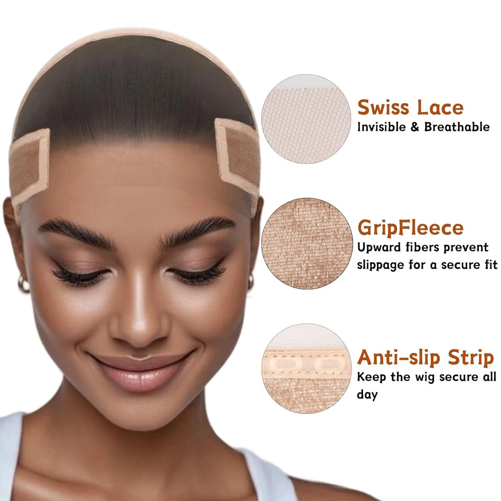 Lace Wig Grip Cap Women: 4x5/13x4 Transparent Swiss Lace Front - Non-slip Adjustable Wig Gripper for Keeping Wigs In Place
