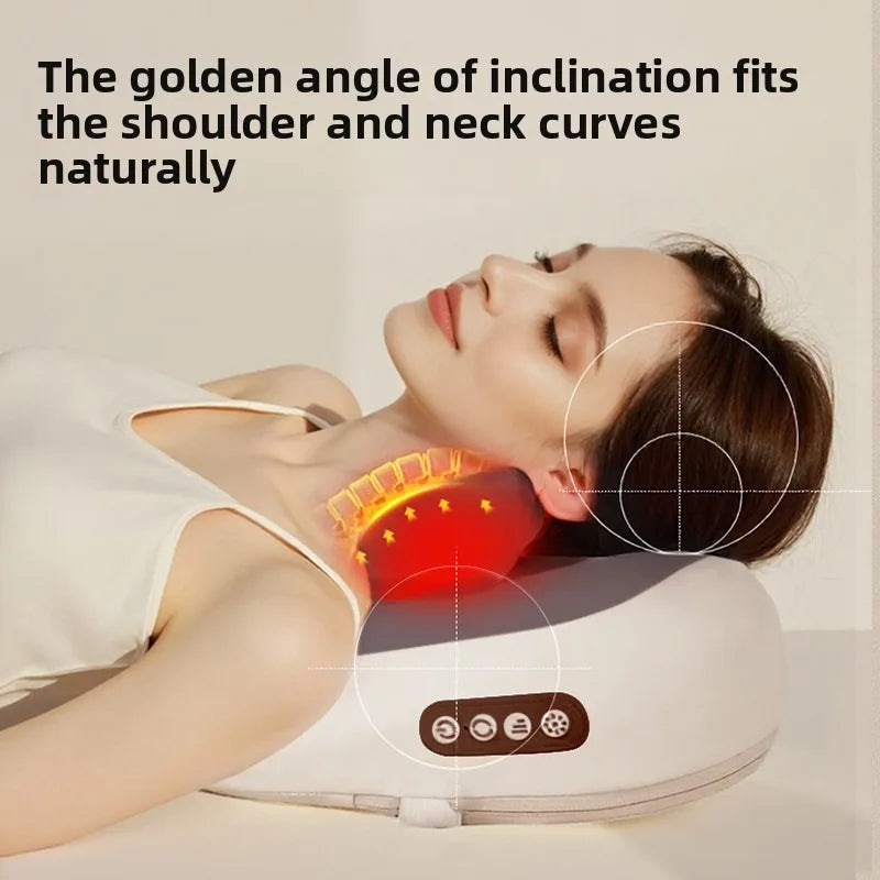 Multi Functional Neck and Shoulder Massager Household Neck and Back Kneading Tool with Multiple Adjustable Hot Compress Massage