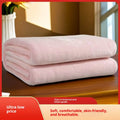 Home Textiles Flannel Blanket Air Conditioning Blanket Thin Spring Summer Fleece Blanket Office Nap  Blanket Multi-size Optional