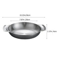 Stainless Steel Dry Pot Double Handle Korean Style Seafood Pan Flat Bottom Cooking Pot For Restaurant Kitchen Hotpot Non Stick