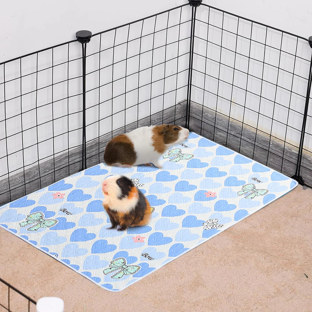 1PC Print Guinea Pig Pee Pad Reusable Cage Liner Mats for Small Animals Hamsters Rabbits & Squirrels Multi-Purpose Easy To Clean